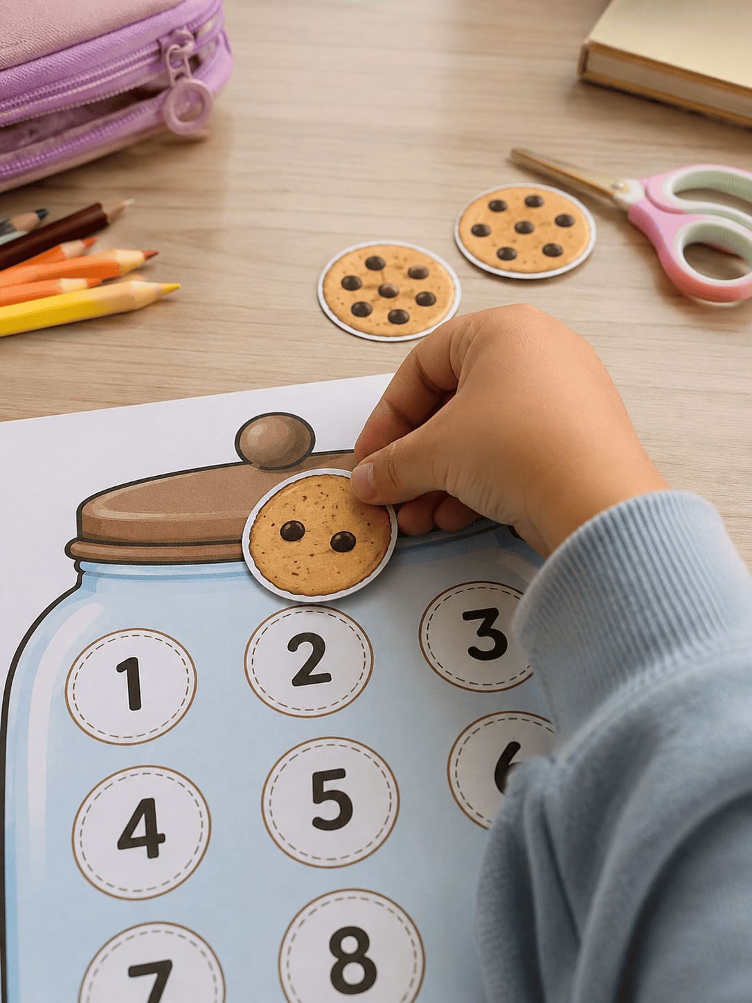 Atividade de Matemática: Contagem de 1 a 10 com Biscoitos - imagem 1