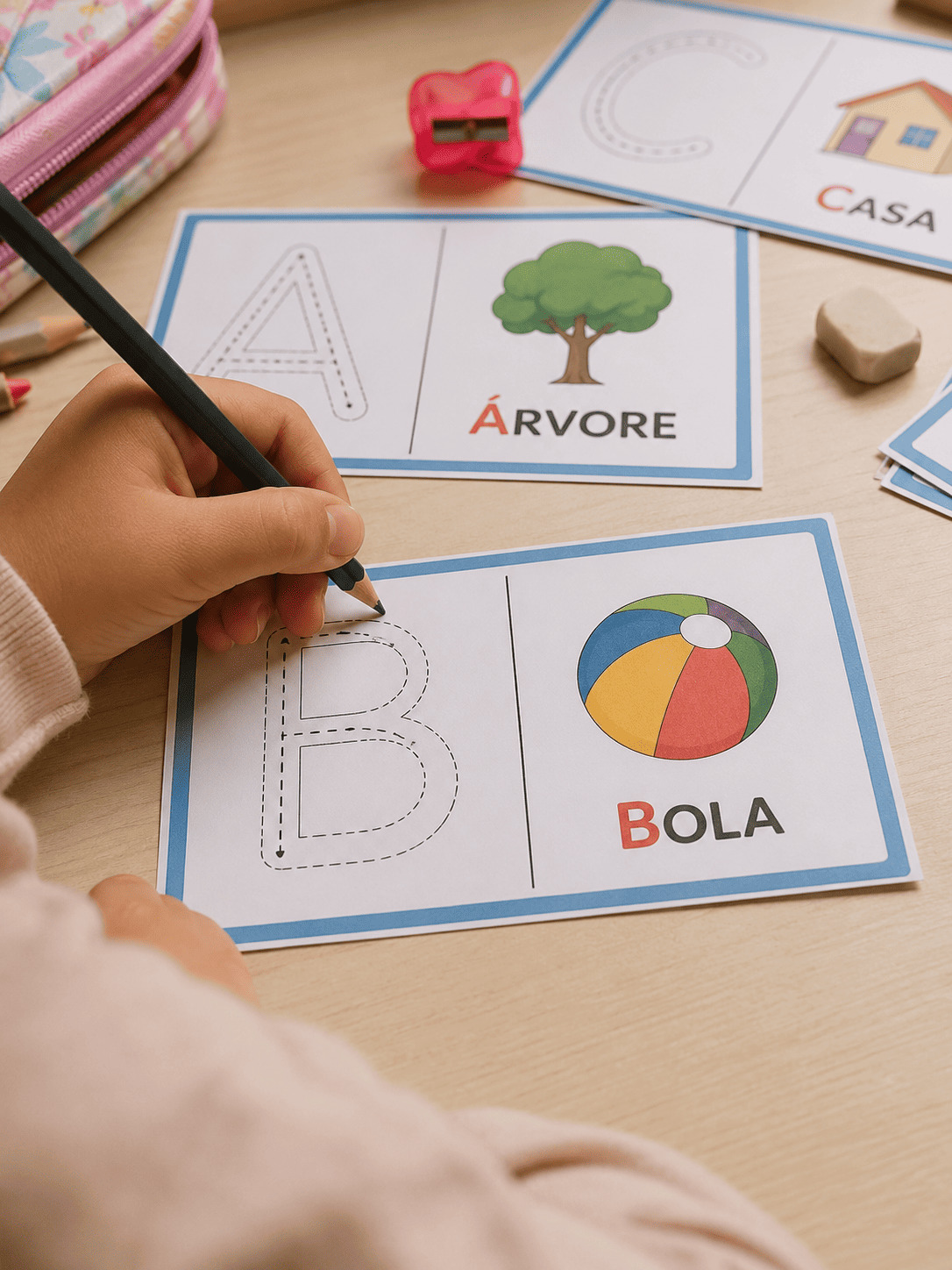 Alfabeto para Alfabetização: Letras A a Z com Traçado e Associação - imagem 1